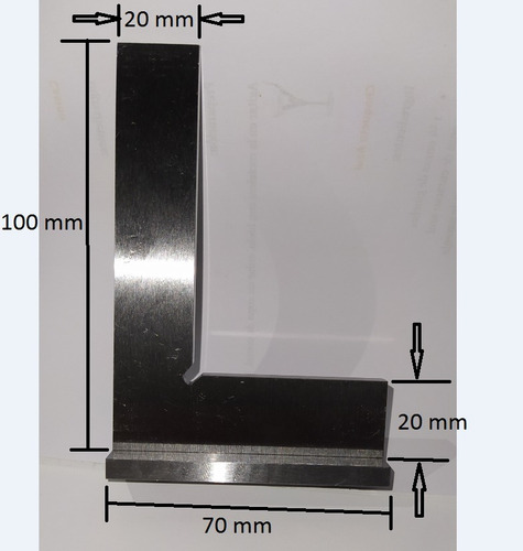 Escuadra De Precisión Maquinados Fresadora 100mm X 70mm Cnc