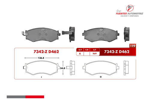 Juego Balatas Delanteras Nissan Axxess 1990 1991 1992 1993