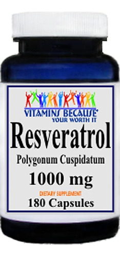 Resveratrol Premium 1000mg 180 Capsulas Eg R06 Sabor ND