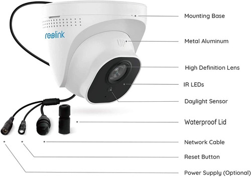 Camara Seguridad Exterior Ip 5mp Poe Sd Audio Vision Noctur