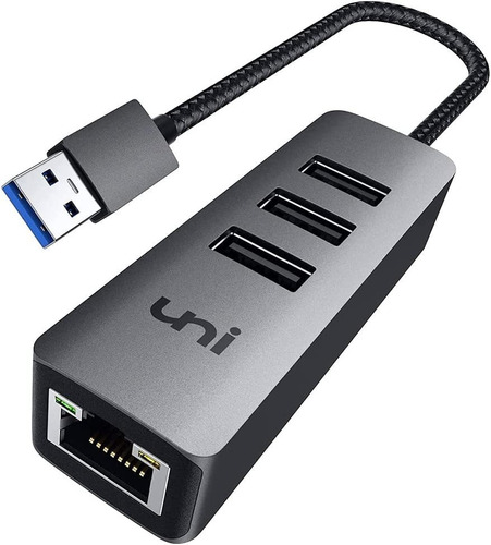 Adaptador Usb A Ethernet Uni 3 Puertos Usb 3.0 Ethernet Hub