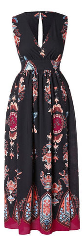 Vestido T Para Mujer, Talla Grande, Estampado A La Moda, Cue