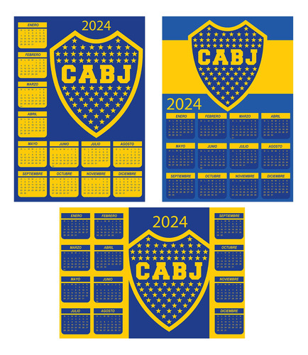 Pack De 3 Calendarios Boca Juniors Pdf Y Ai Imprimibles 