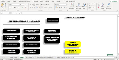 Control Administración De Condominios Excel Recibos Ingresos