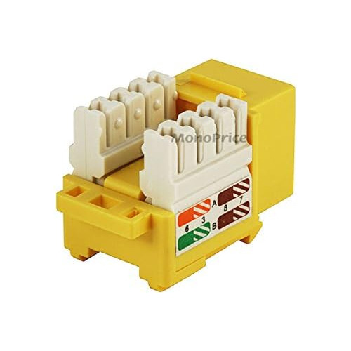 Jack Keystone Cat5e Punch Down, Amarillo (105377)