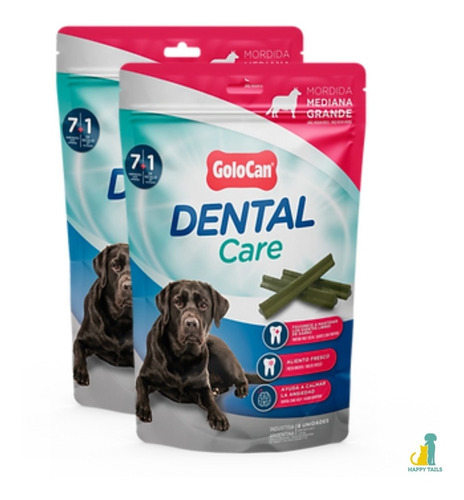 Golocan Snack Dental Care Perros Mordida Med/gde 2 X 200gr