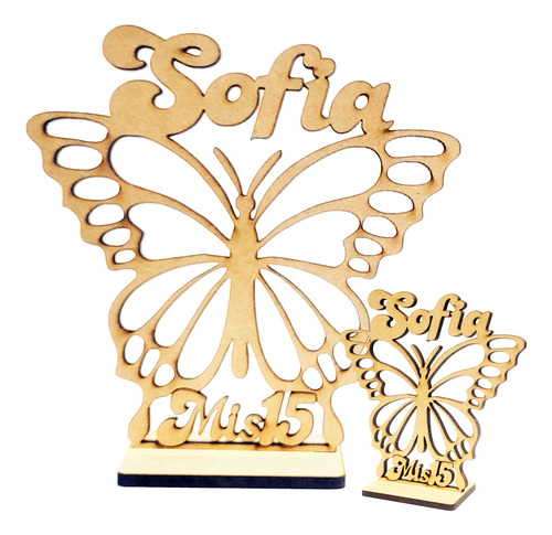 60 Souvenirs Mariposa + 15 Años + 1 Central Personalizados !