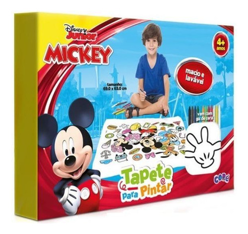 Tapete Para Pintar Giz De Cera Lavável Mickey Disney Toyster