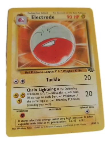 Cartas Pokemon Electrode 18/64 Played Jungle 