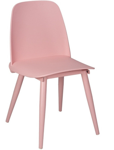 Silla De Comedor Plástico Moderna Diseño Mutto - Nerd X2 Estructura De La Silla Rosa