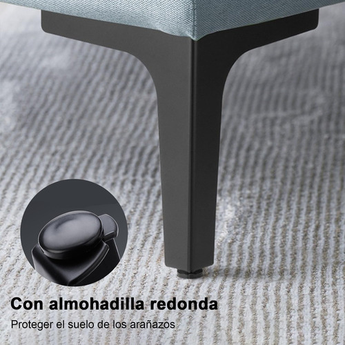Marhynchus Patas De Muebles Elevadores De Cama Sofá Apilables 4pz 10cm Color Negro