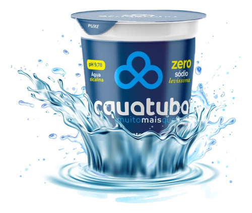 Água Alcalina Acquatuba Cx Copo 200ml C/ 48und S/gás Ph 9,78