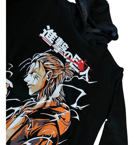 Imagen 5 de 9 de Buzo Serigrafia Attack On Titan Eren Yeager Gastovic Anime