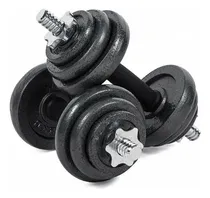 Comprar Kit Mancuernas Pesas 30 Kg Juego De Mancuernas 60 Libras Color Negro