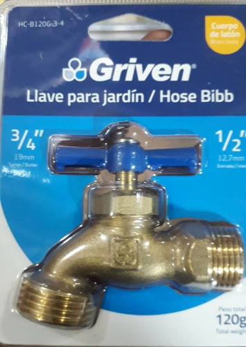 Llave De Chorro De Bronce 1/2 Mayor Y Detal Somos Tienda