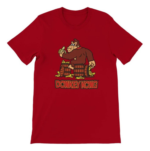 Polera Infantil Unisex Mario Bros Donkey Kong Banana