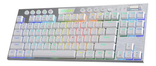Teclado Mecânico Rgb Sem Fio Redragon K621 Horus Tkl,...