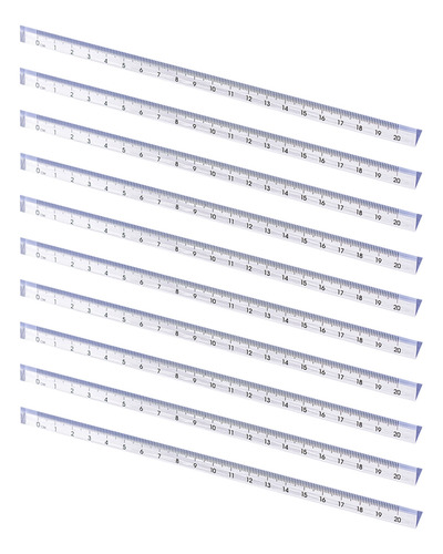 Regla Triangular Transparente Con Forma De Triángulo, 10 Uni