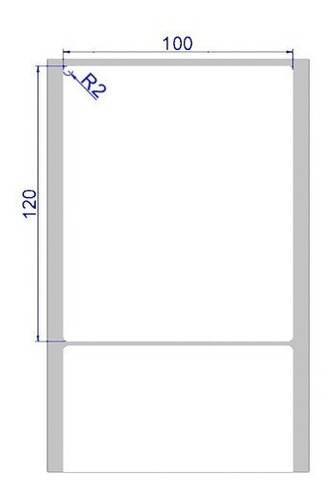 10 Rolos Etiqueta Adesiva 10x12 Cm Couchê Zebra Argox Elgin Cor Branco