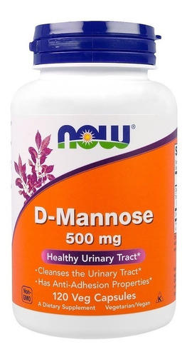 D Manose (d-mannose) 500mg 120 Cápsulas Now Foods Importado