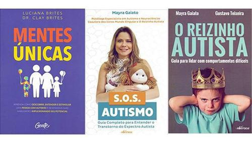 Kit 3 Livros Autismo Mentes Únicas + Sos Autismo + Reizinho