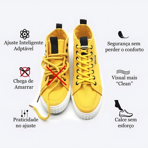 Elastic Shoelace Lacarco para hombre y mujer, zapatillas para correr, color naranja fosforescente