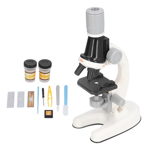 Kit De Microscopio Para Niños Led 1200x Specimen Slides Scie