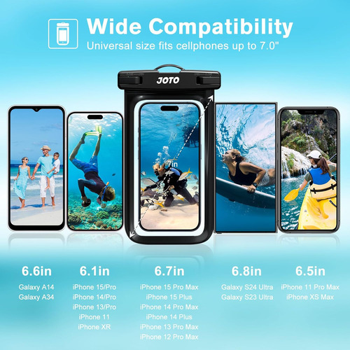 Funda Impermeable Para Telefono Joto, Paquete De 2, Telef...