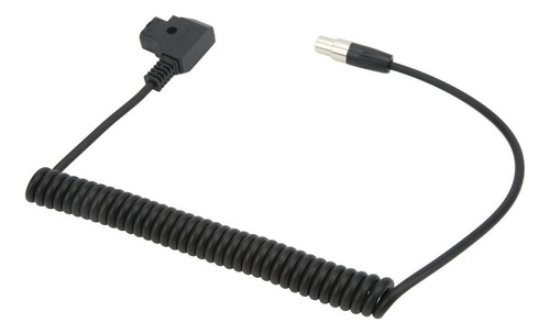 Adaptador Xlr 4 Pinos D Tap Cabo Em Espiral Macho Para Mini