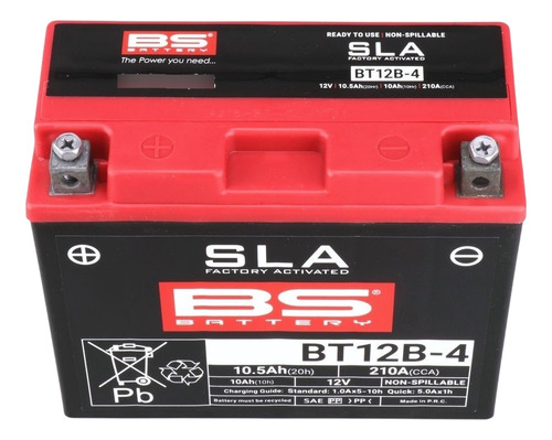 Batería Bt12b4 Bs Battery Ducati Kawasaki Yt12b-bs Gt12b4