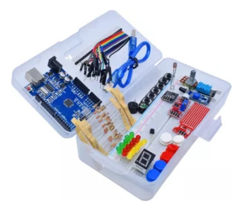 Kit Básico Arduino Uno Compatible En Caja