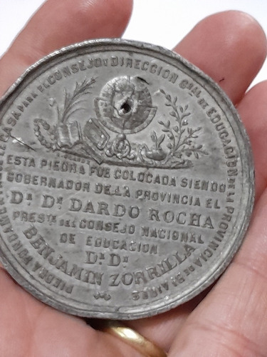 Antigua Medalla Cosejo Gral. Educación Prov.bsas Año 1883 !!