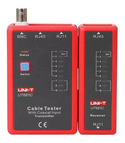 Tester De Red Uni-t Probador De Cables Rj45 Rj11 Bnc Ut681c