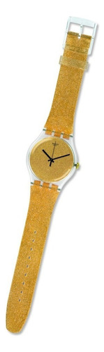 Reloj Swatch Nuit Doree Suok122 30m Wr Malla Glitter Suizo