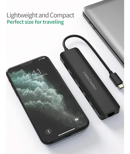 Hub Usb-c A Hdmi Usb 3.0 Ethernet Sd/tf Y Creación De Cables
