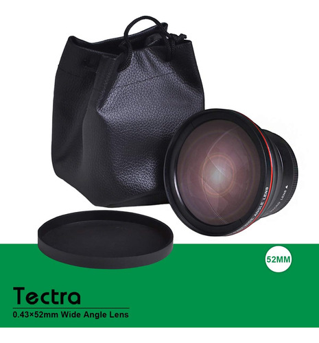 Lente Gran Angular Hd Profesional Tectra De 52 Mm Y 0,43x...