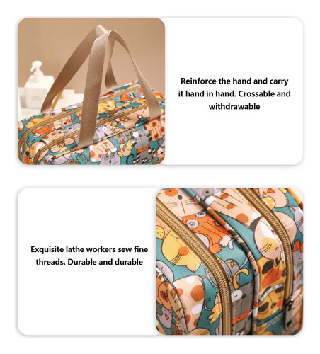Zh Bolsa Maquillaje Portátil For Mujer, Bolsa Maquillaje