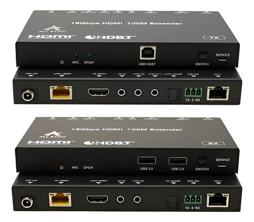 Extensor Hdmi 2.0 Uhd 4k 18gbps Hdbaset Com Arc E Ir - 100m