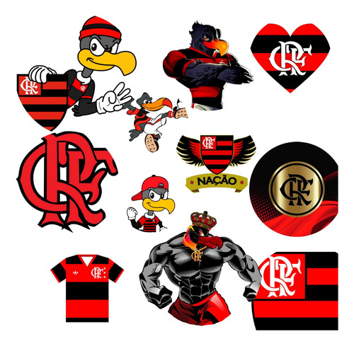 Kit Adesivos Flamengo Decore Sua Casa Carro Moto Mengão