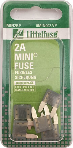 Littelfuse 0 Min002. Vp Mini 32 V, 2 Amp Carded Lámina Fuse,