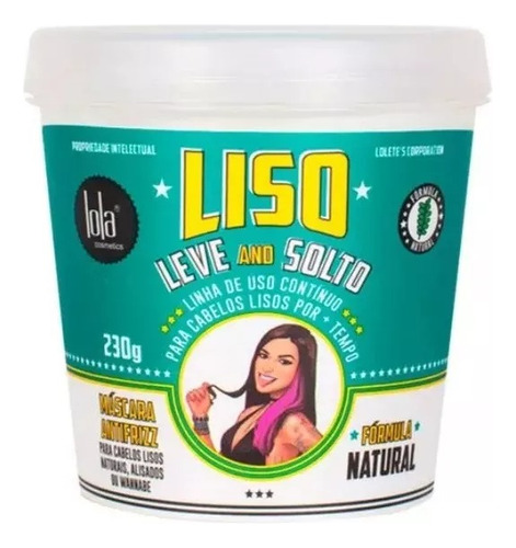 Lola Liso Leve E Solto Máscara Antifrizz Pelo 230gr Local