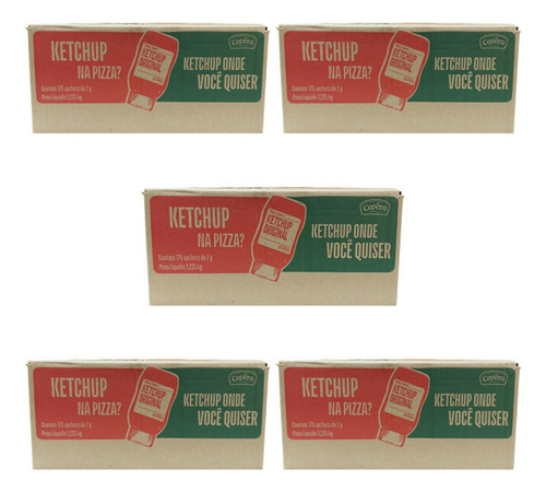 Ketchup Cepêra Sachê Kit Com 875 Sachês De 7g
