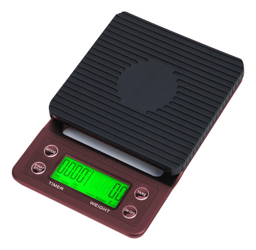 Báscula De Café De 5kg/0,1g Con Temporizador Y Almohadilla