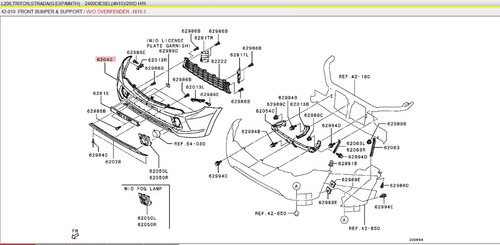 Imagen 6 de 8 de Parachoque Delantero Original Mitsubishi L200 2.4 2016-2019