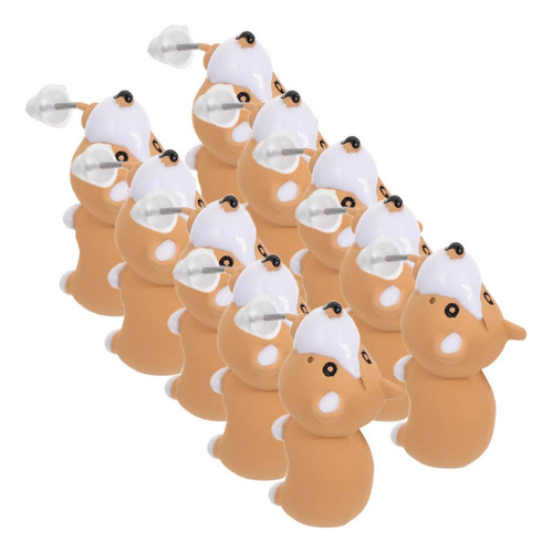 Arete High Monaco Earringdog02 De Silicona Beige - 5 X Pack
