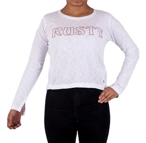 Imagen 1 de 2 de Remera Rusty Cool Shines Teen Blanco