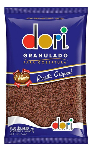 Granulado Chocolate Confeitos Dori 1kg - Macio