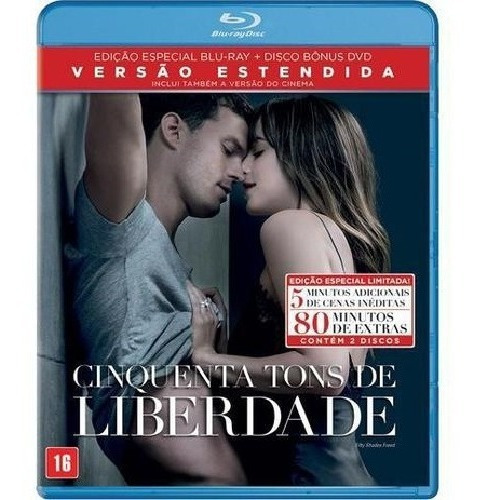 Imagem 1 de 2 de Blu-ray Cinquenta Tons De Liberdade + Dvd Extras Lacrado.