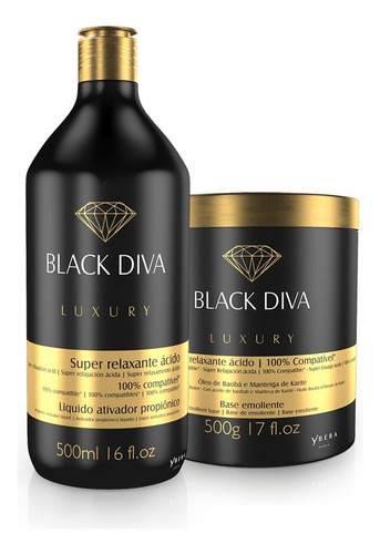 Alisado Black Diva 500 Ml + Kit Profisional Ybera Paris