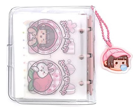 Mini Cuadernos De Carpeta Transparente Con Llavero, Plástico